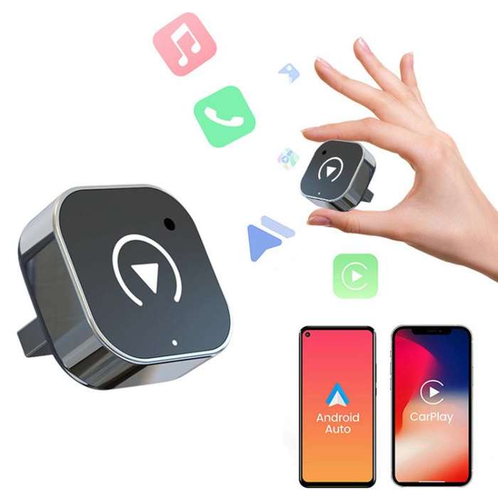 Wired To wireless CarPlay Adapter For Car Connectivity(Square)