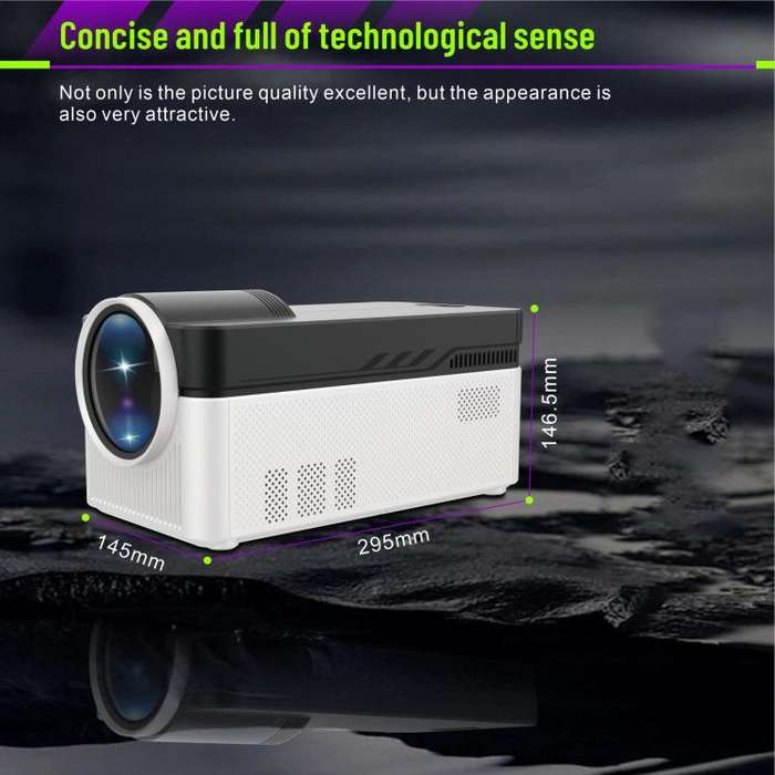 8K Home Theater Portable Android Projector With Smart Decoder(US Plug)