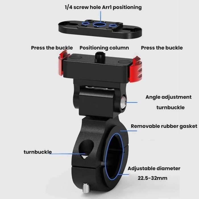 Action Camera Magnetic Quick Release Bike Mount, For GoPro HERO13 Black /12 Black /11 Black/10 Bl...