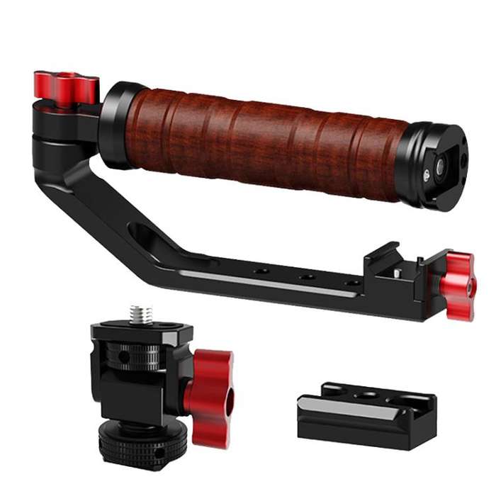 Gimbal Wooden Handle Chute Snail Gimbal Side Handle Grip,For DJI RS 4 Mini / 4 PRO / 3 / 3 Mini /...