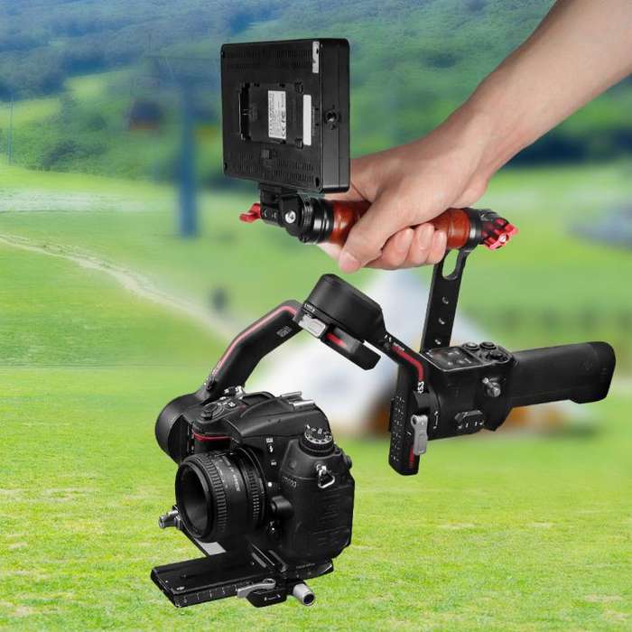 Gimbal Wooden Handle Chute Snail Gimbal Side Handle Grip,For DJI RS 4 Mini / 4 PRO / 3 / 3 Mini /...