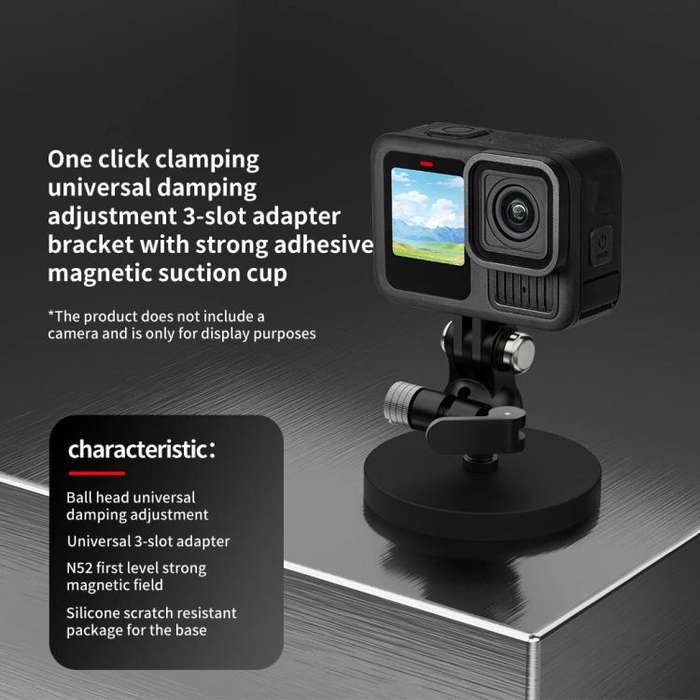 One Click Clamping 3 Card D66mm Magnetic Mount Snail Gimbal Adjustment Bracket