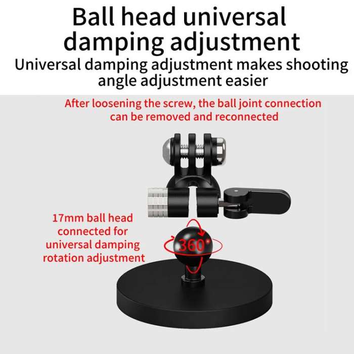 One Click Clamping 3 Card D66mm Magnetic Mount Snail Gimbal Adjustment Bracket