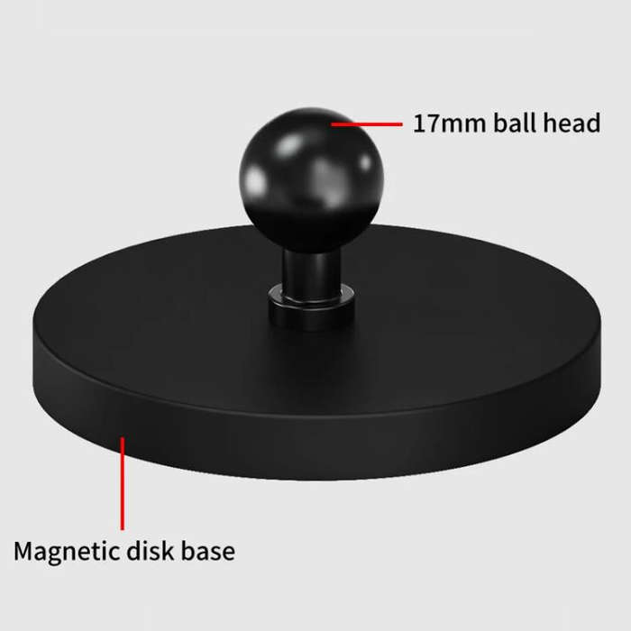 17mm Ball Head D66mm Magnetic Mount Snail Gimbal Adjustment Bracket