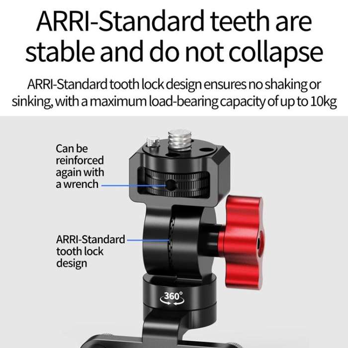 1/4 Front Rear Adjustment Bicycle Stem Camera Mount Cycling Front Light Bracket For Shooting