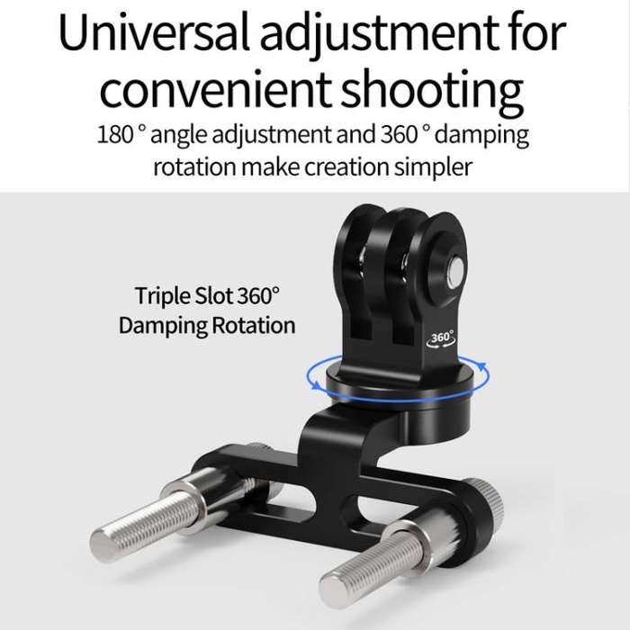 3 Card 360 Degree Damping Rotation Adjustment Bicycle Stem Camera Mount Cycling Front Light Brack...