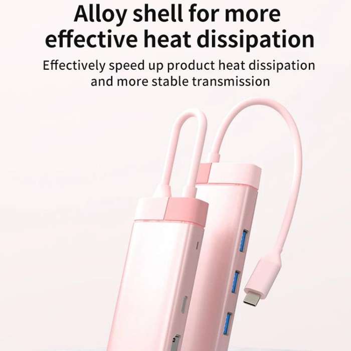 BS6A Metal Type-C Docking Station USB HUB Computer Multi Functional Expansion Dock
