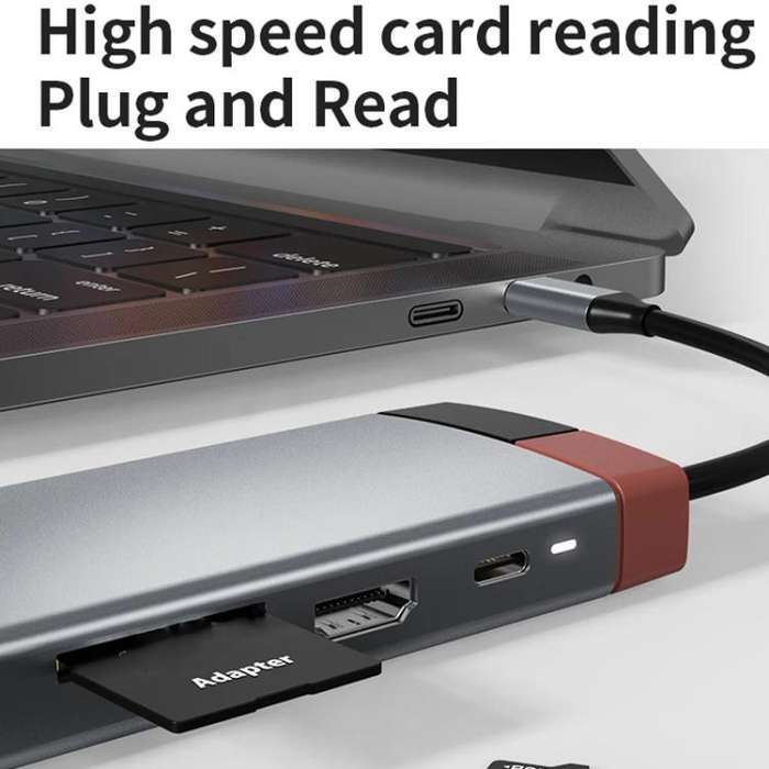 BS10A Metal Type-C Docking Station USB HUB Computer Multi Functional Expansion Dock