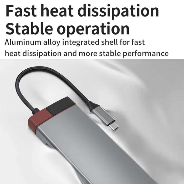 BS10A Metal Type-C Docking Station USB HUB Computer Multi Functional Expansion Dock