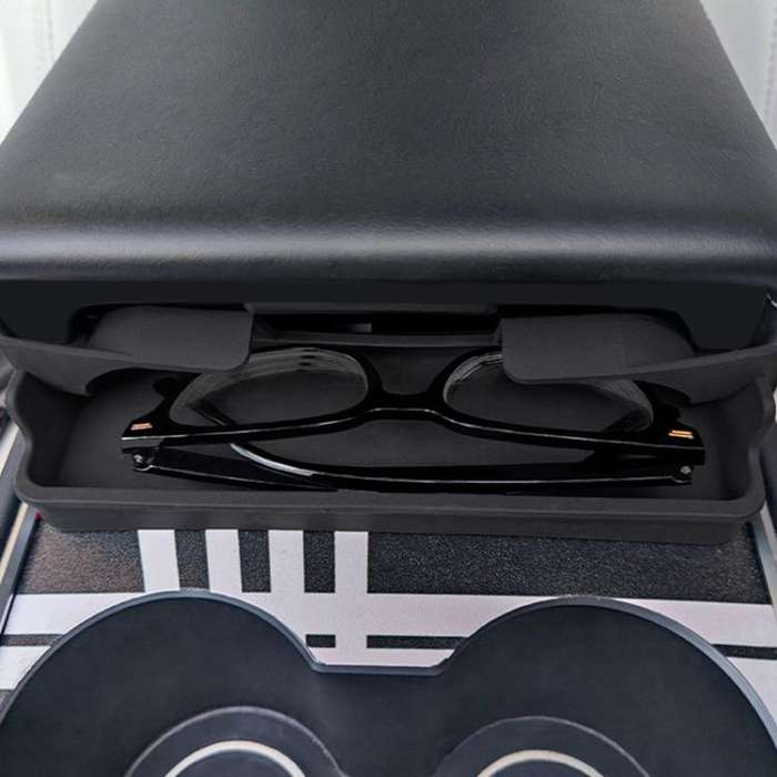 For Tesla Model 3/Y Armrest Modification Glasses Storage Pocket(Gray)