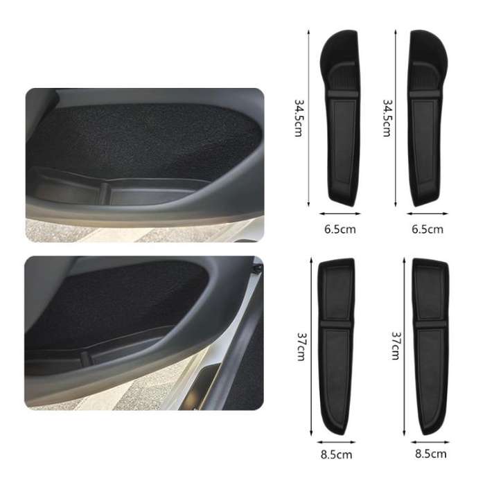 For Tesla Model 3 Highland Door Slot Storage Box(Black)