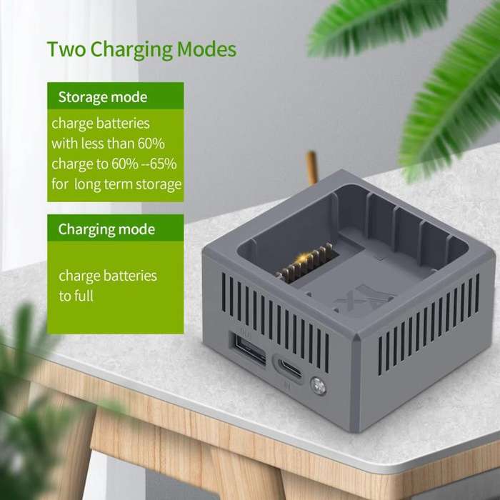 For DJI Mavic 4 Pro Drone YX Fast Charger Charging Station Battery Health Management(Gray)
