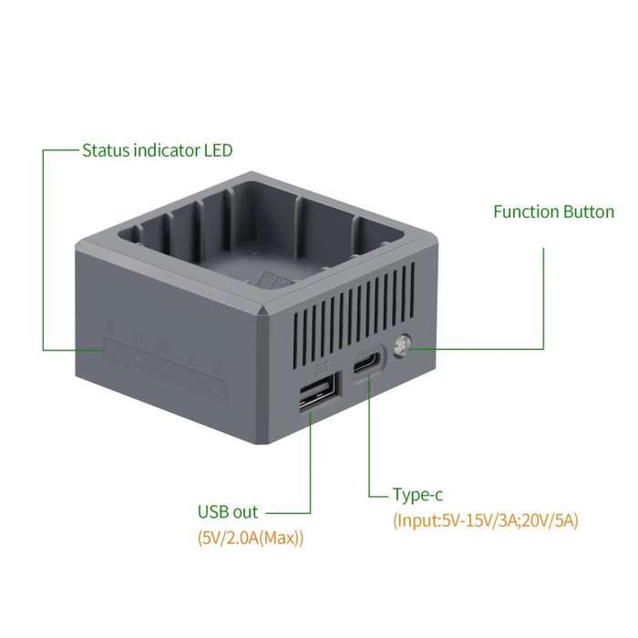 For DJI Mavic 4 Pro Drone YX Fast Charger Charging Station Battery Health Management(Gray)
