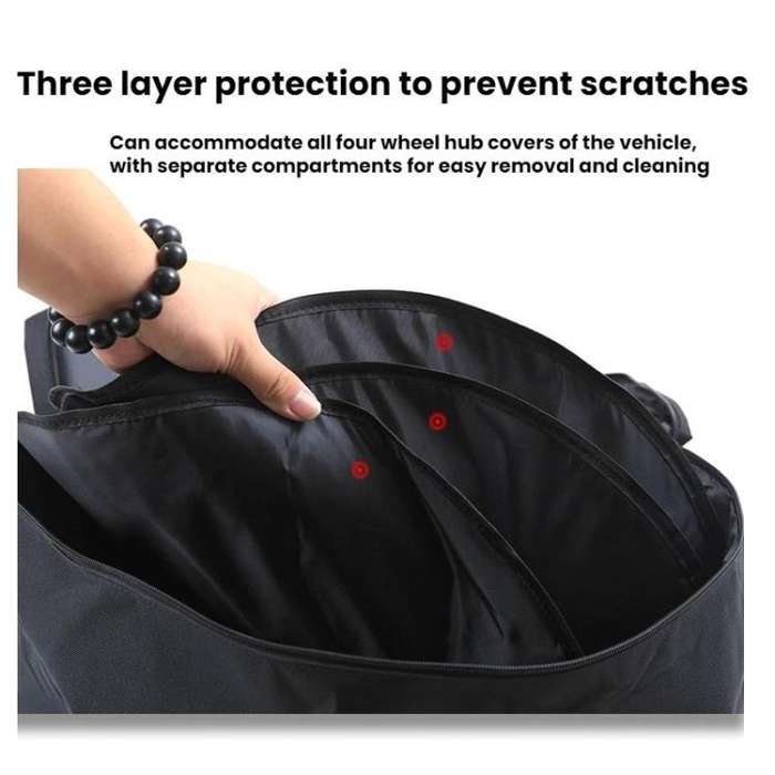 For Tesla Model 3/Y Trunk Storage Hub Cap Organizer(Black)