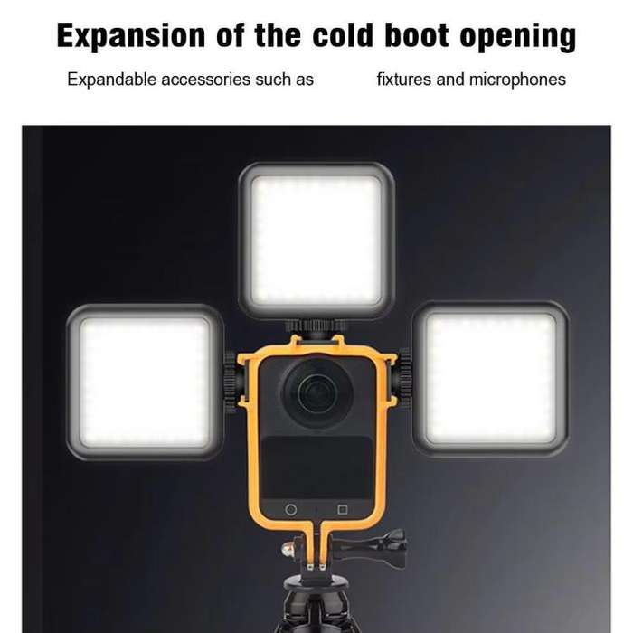 For DJI Osmo 360 Camera CQT Expansion Frame Anti-Scratch & Shockproof Protector Cold Shoe Black