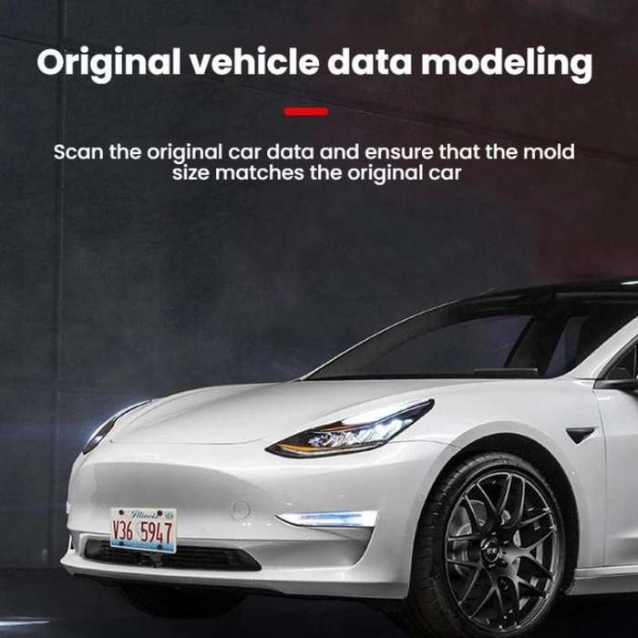 For Tesla Model 3 Highland US Standard Punch-Free License Plate Frame(Black)