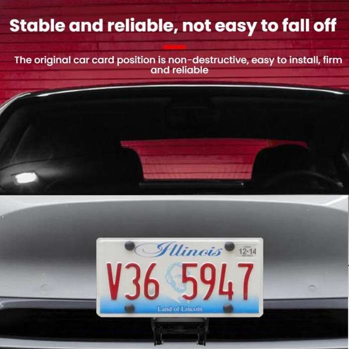 For Tesla Model 3 Highland US Standard Punch-Free License Plate Frame(Black)