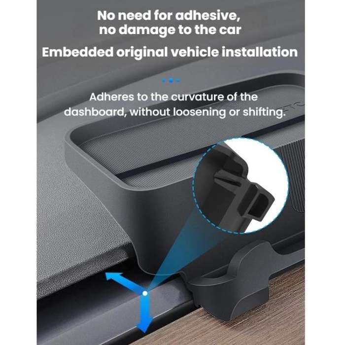 For Tesla Model 3 Highland Removable Dashboard Tray ETC Holder(Black)