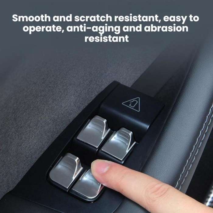 For Tesla Model Y Juniper Window Lift Button Sticker(Silver)