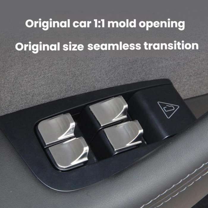 For Tesla Model Y Juniper Window Lift Button Sticker(Silver)