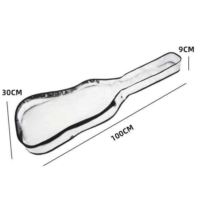 39 Inch Electric Guitar Dust Cover TPU Gig Bag with Dual Zippers Protective Storage Case(Transpar...