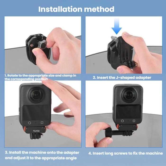 Flymile FLY045 Sports Camera Motorcycle Windshield Mounting Clamp