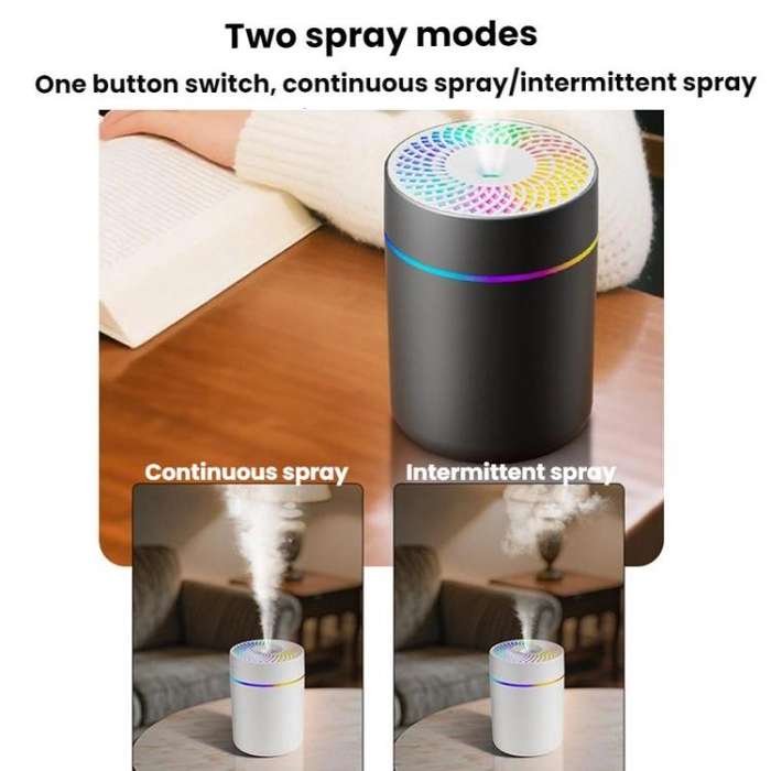 WT31 Car Ambient Light Humidifier USB Household Silent Air Atomizer(Black)
