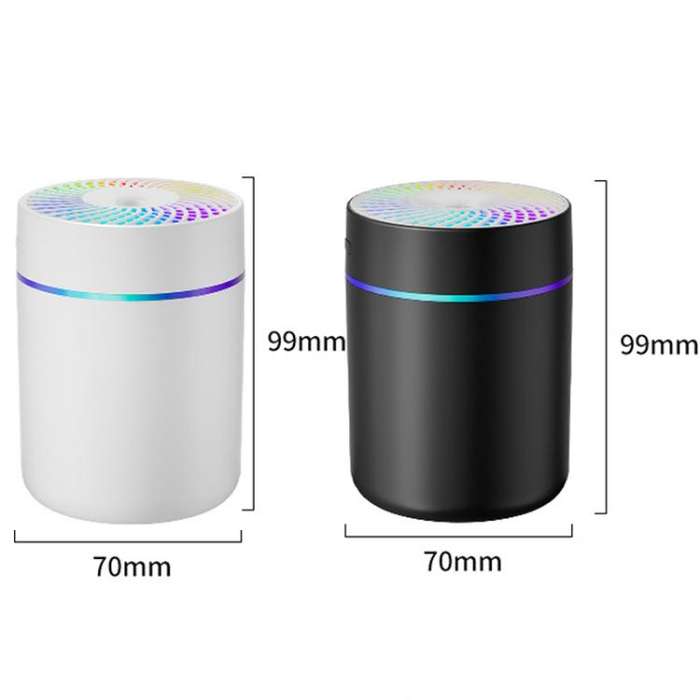 WT31 Car Ambient Light Humidifier USB Household Silent Air Atomizer(Black)