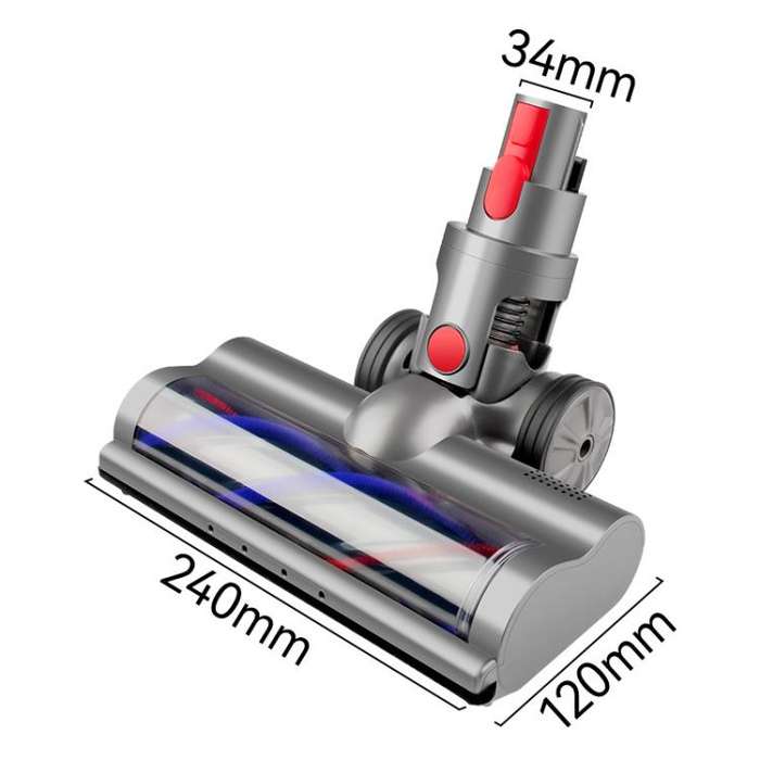 For Dyson V7/V8/V10/V11/V15 Direct-Drive Motorized Brush Head with LED Light(18258)