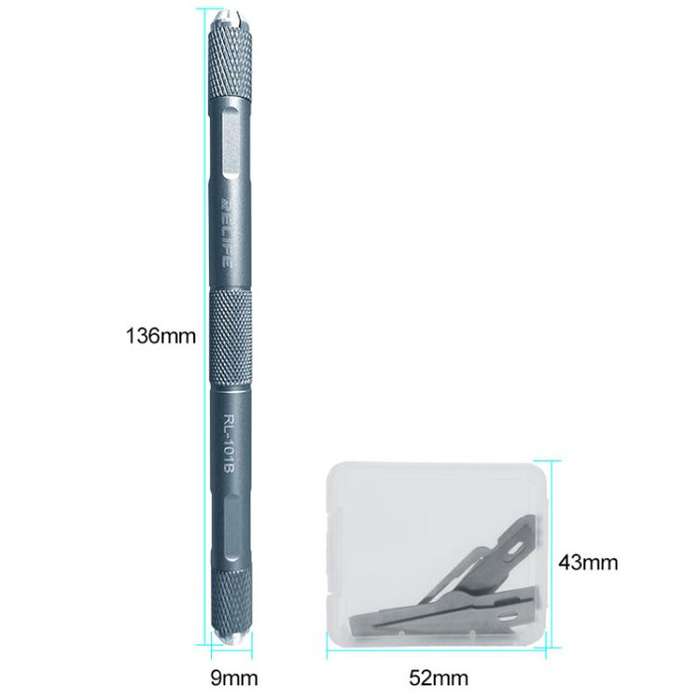 RELIFE RL-101B 8 In 1 Motherboard Repair Blade Set Carving Glue Removal Knife Screen Protector Cu...
