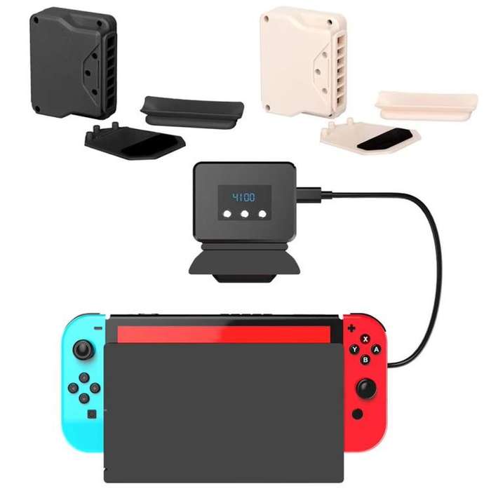 For Nintendo Switch 2 / Switch Console Exhaust Radiator With Temperature Display data(White)