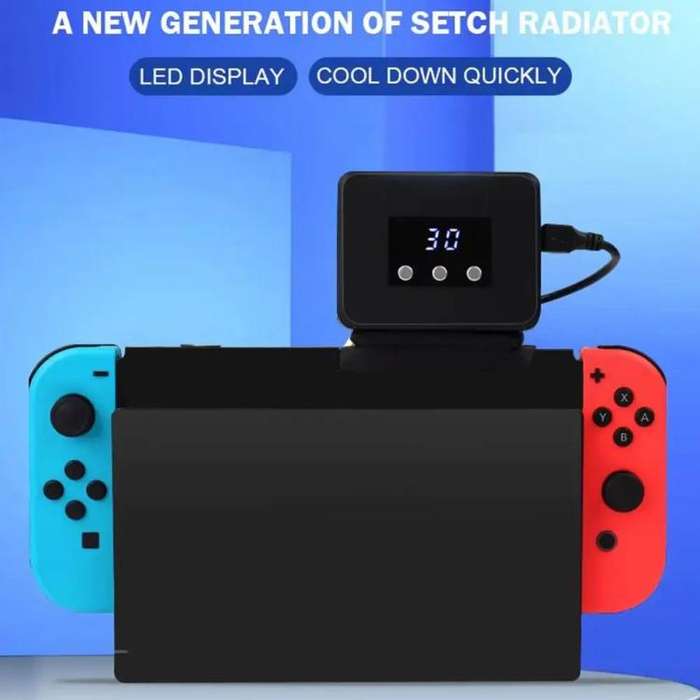 For Nintendo Switch 2 / Switch Console Exhaust Radiator With Temperature Display data(White)