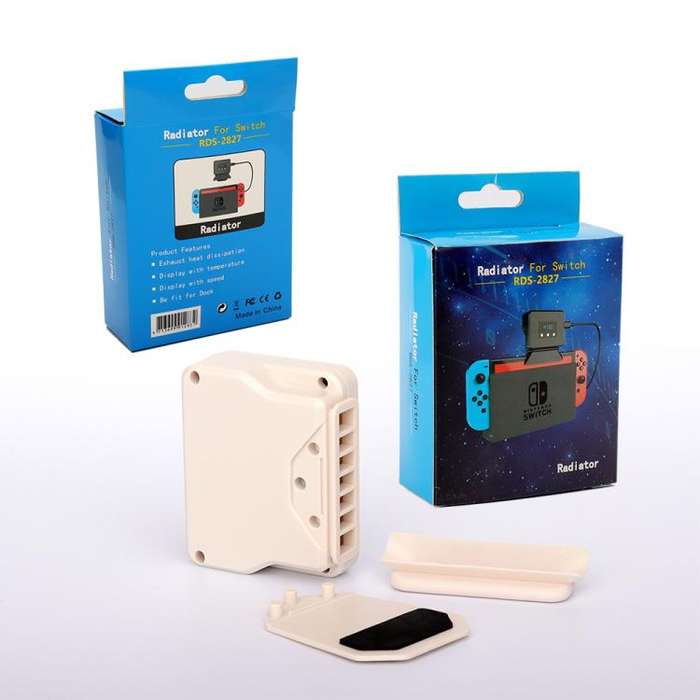 For Nintendo Switch 2 / Switch Console Exhaust Radiator With Temperature Display data(White)