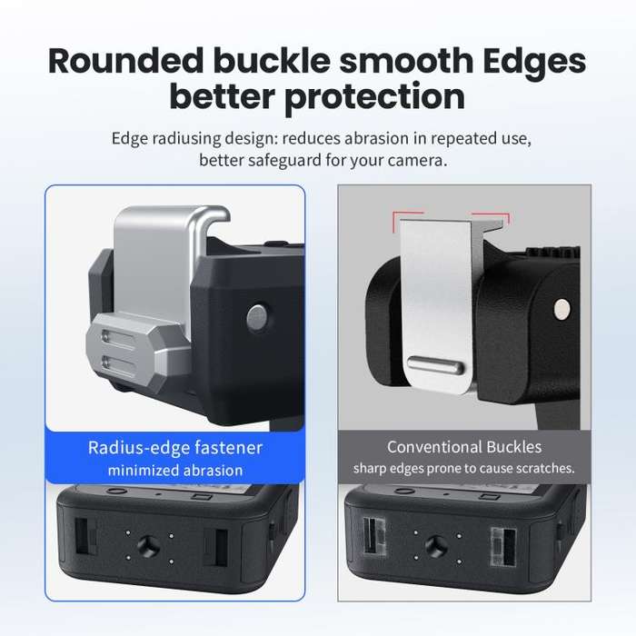 For DJI Osmo 360/Action 5 Pro/4/3 aMagisn Magnetic Quick-Release Adapter Plastic Snap-On Base(Black)
