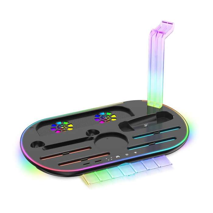 For Nintendo Switch 2 JYS NS2322 With RGB Light Charging Base Cooling Charging Storage Integrated...