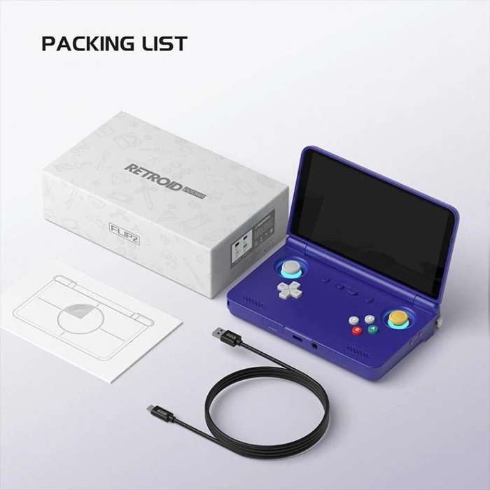 Retroid Pocket Flip 2 SD865 Processor Game Console Android13 5.5 Inch AMOLED Screen Wifi Bluetoot...