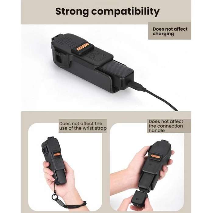 For DJI OSMO POCKET 3 BRDRC Body Screen Lens Protective Cover(Black)