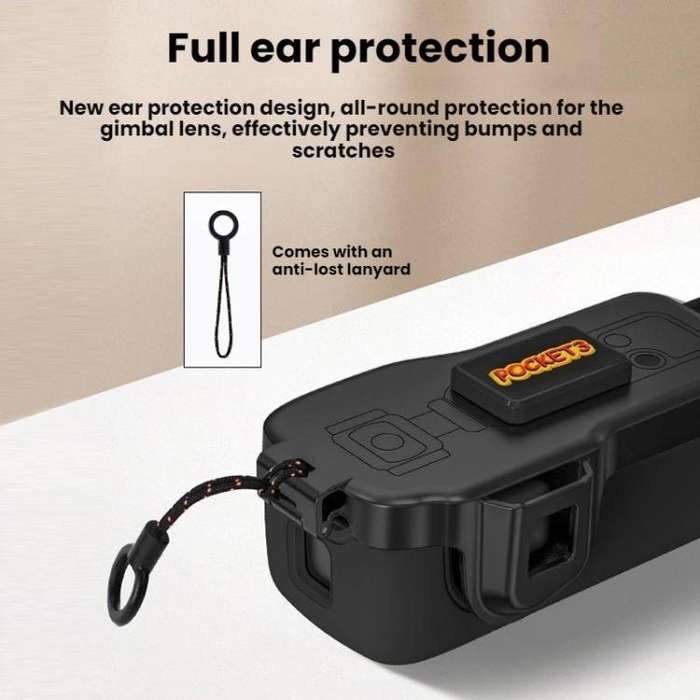 For DJI OSMO POCKET 3 BRDRC Body Screen Lens Protective Cover(Black)