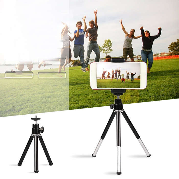 Multi-functional Aluminum Alloy Mount Tripod with Phone Clamp