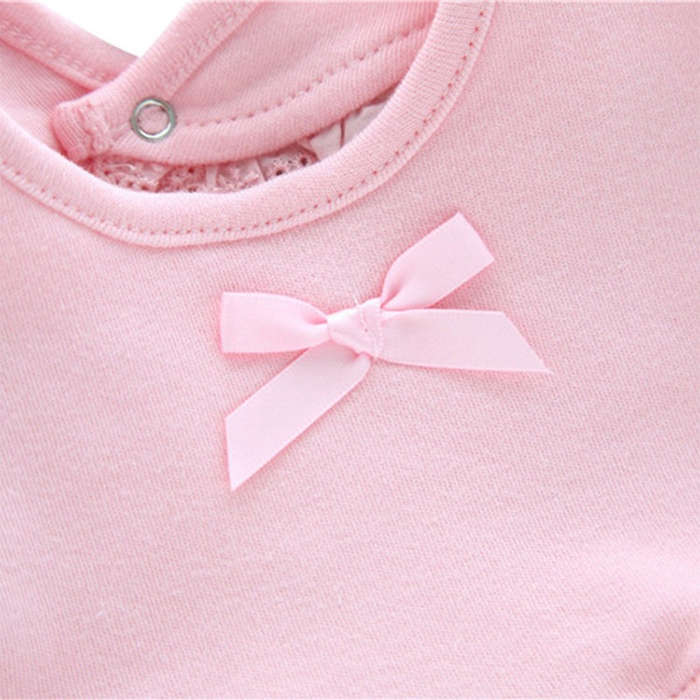 Newborn Lace Bow Baby Bibs Infant Saliva Towels(Pink)