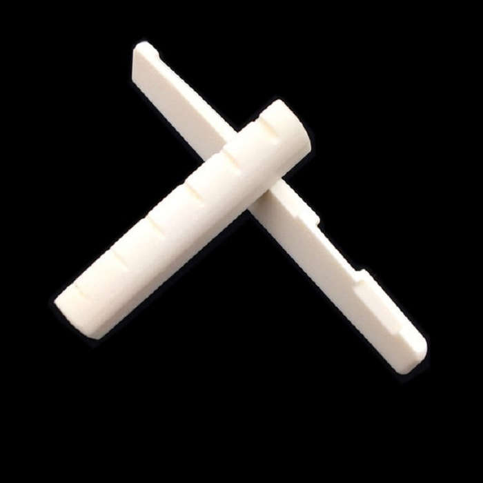 Guitar String Pillow Upper and Lower Ox Bone Pillow Bridge Guitar Accessories(White)