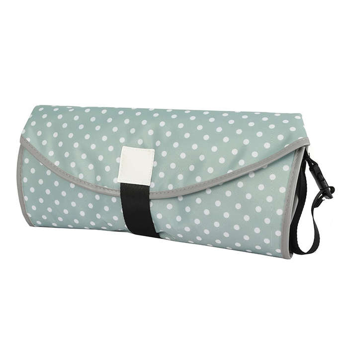Baby Changing Diaper Pad Portable Folding Waterproof Nursing Pad, Size:One size(Light green dots)