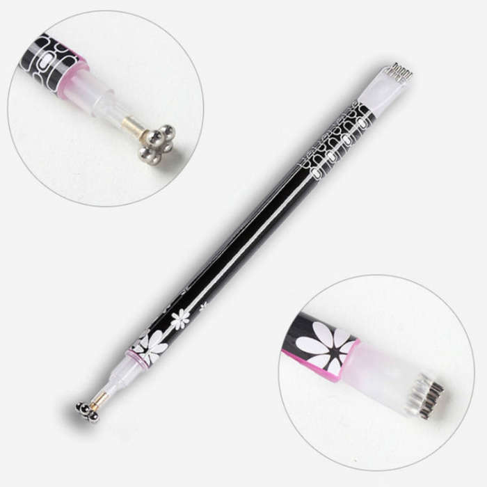 3 PCS Cat Eye Gel Magnet Pen Double Head Magnetic Pen Plum Branding Flower Magnetic Pen Nail Cat ...