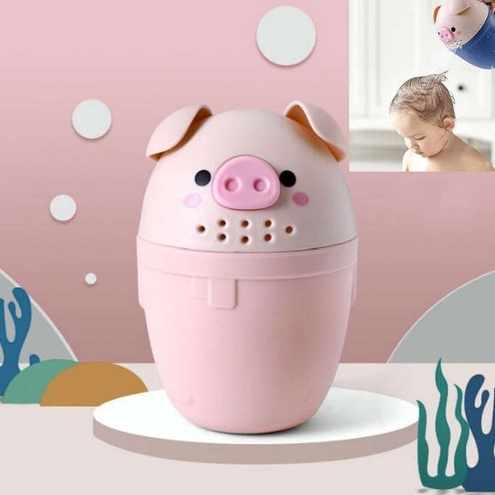 Baby Bath and Shampoo Shower Spoon(Coral Pink)