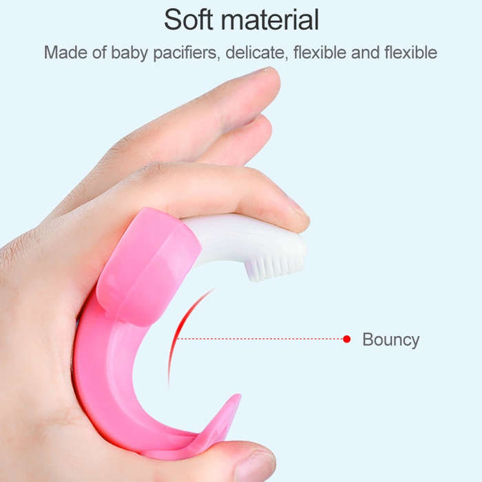 3 PCS Baby Silicone Training Toothbrush Banana Shape Safe Toddle Teether Chew Toys Teething Ring ...