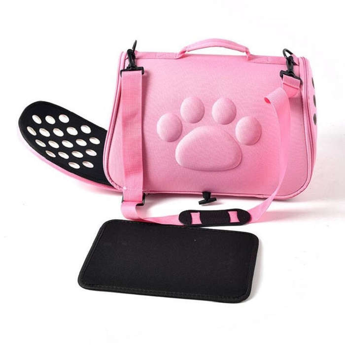 Cats and Dogs Go Out Portable Breathable Foldable EVA Pet Bag, Size:52×27×28cm(Khaki)
