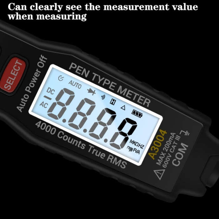 ANENG A3004 Multi-Function Pen-Type High-Precision Smart Multimeter(Black)