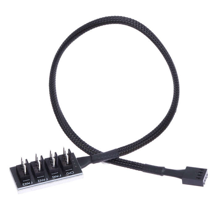 2 PCS Computer Fan PWM Hub Computer Chassis Fan Hub(A Drag Four)