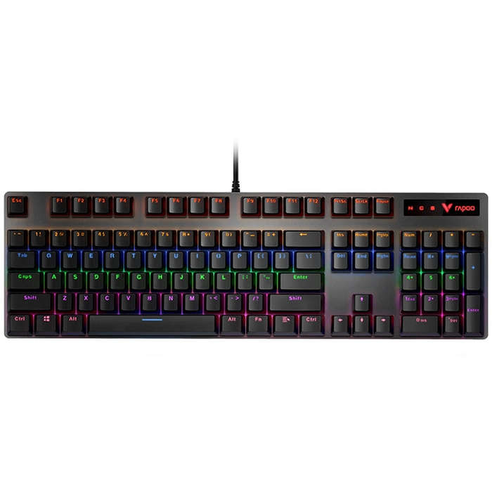 Rapoo V500 PRO Mixed Light 104 Keys Desktop Laptop Computer Game Esports Office Home Typing Wired...