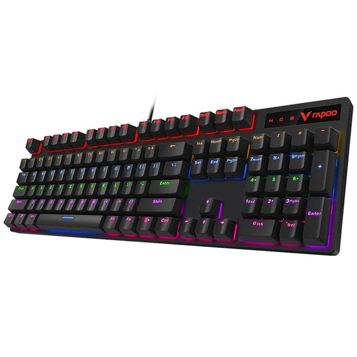 Rapoo V500 PRO Mixed Light 104 Keys Desktop Laptop Computer Game Esports Office Home Typing Wired...